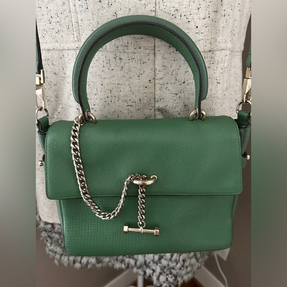 Luana Italy Paley Green leather crossbody satchel as carried by Taylor Swift! - Picture 1 of 9